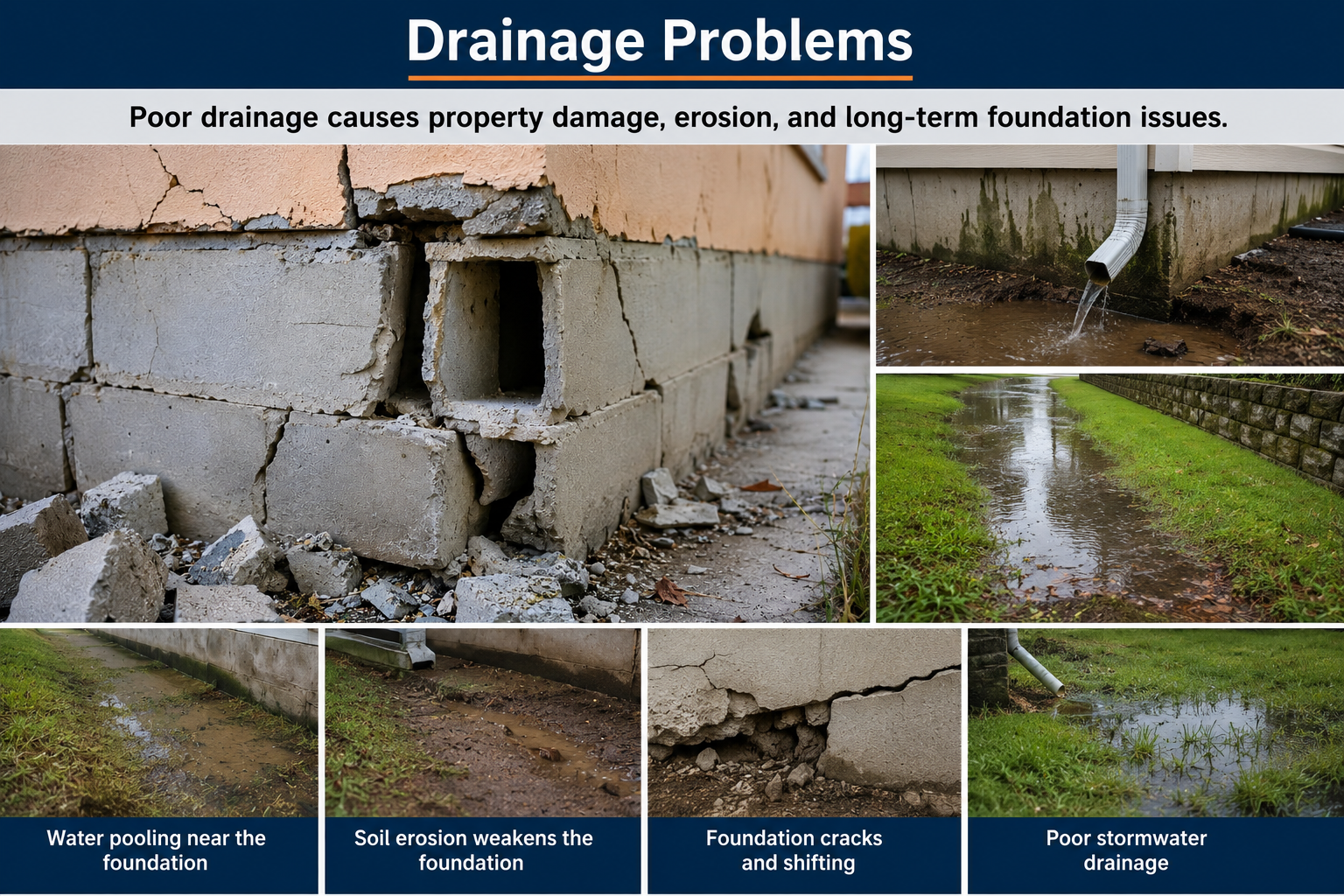 Drainage problems
